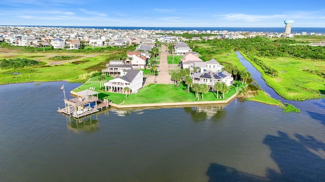 22516 Bay Point Dr, Galveston, TX 77554 - aerial view of residential area with a large body of water