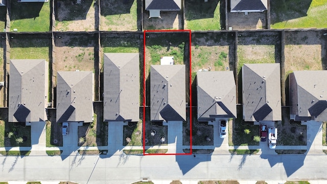 18110 Mendocino Ridge Ln, Hockley, TX 77447 - aerial view of residential area with property parcel outlined