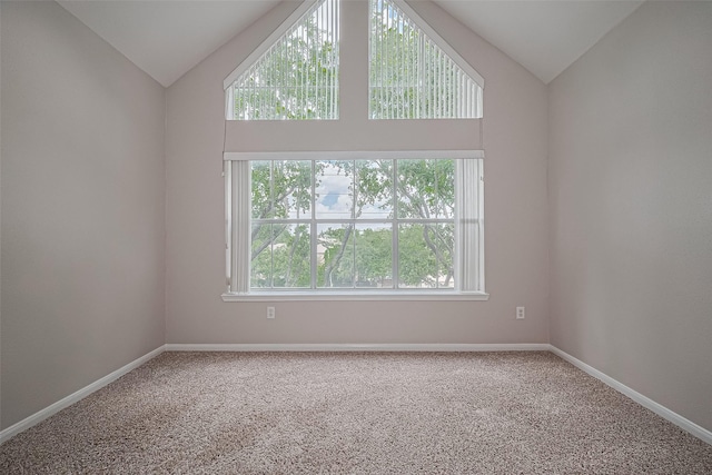 1330 Old Spanish Trl Unit 8306, Houston, TX 77054 - spare room featuring lofted ceiling, carpet, and baseboards