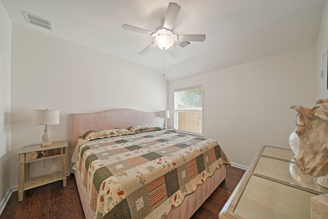20719 Kerby Pl, Cypress, TX 77433 - bedroom with dark wood-style floors, baseboards, and a ceiling fan