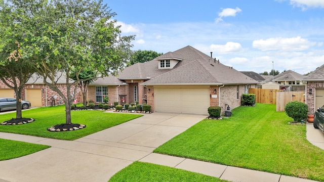 20719 Kerby Pl, Cypress, TX 77433 - traditional-style home featuring brick siding, roof with shingles, an attached garage, and driveway