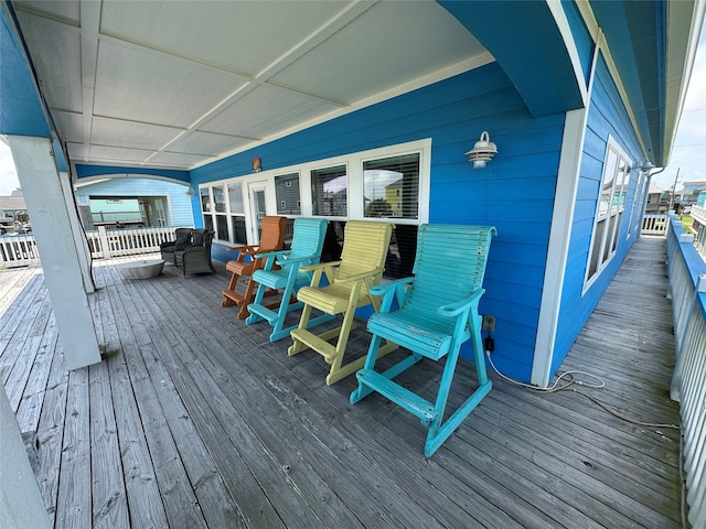 2108 Mills, Crystal Beach, TX 77650 - view of wooden deck
