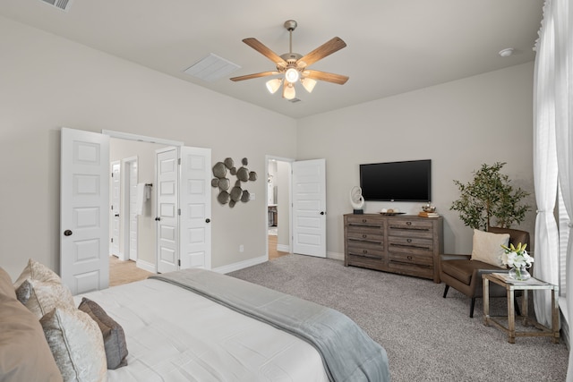 2915 Finch Ct, Katy, TX 77493 - bedroom featuring carpet, baseboards, and ceiling fan