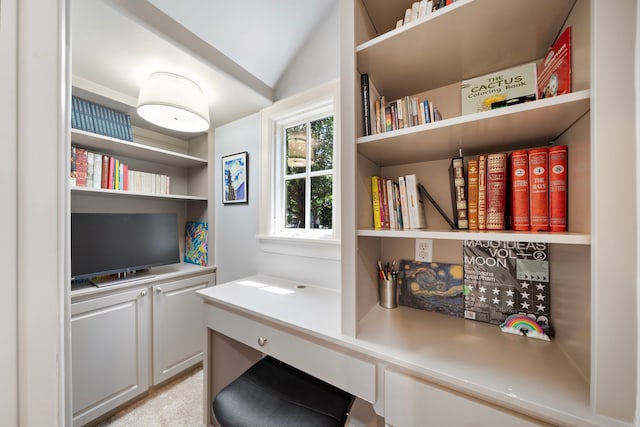 4305 Feagan St, Houston, TX 77007 - home office with lofted ceiling and built in study area