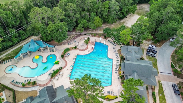 18002 Outback Lakes Trl, Humble, TX 77346 - drone / aerial view of a pool
