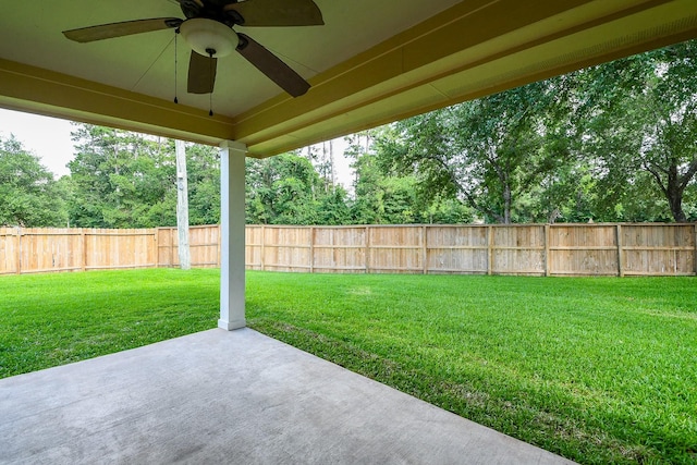 18002 Outback Lakes Trl, Humble, TX 77346 - view of yard with a patio area and a ceiling fan