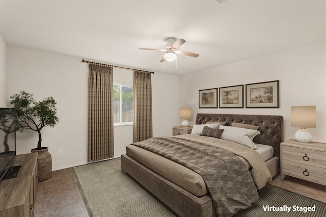 6427 Burdine Ct, Houston, TX 77085 - bedroom featuring baseboards and ceiling fan