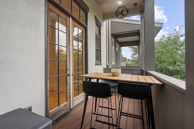208 Aurora St Unit B, Houston, TX 77008 - balcony with french doors