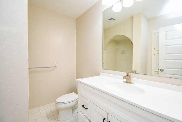 16806 Grampin Dr, Houston, TX 77084 - bathroom with tile patterned floors, vanity, toilet, and baseboards