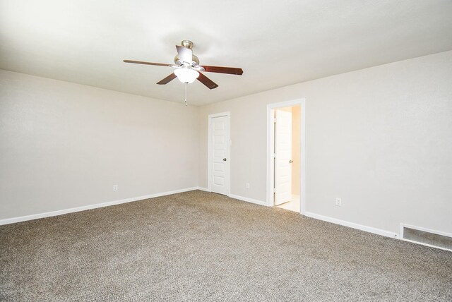 16806 Grampin Dr, Houston, TX 77084 - empty room with ceiling fan, carpet floors, and baseboards