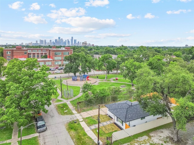 5115 Clay St, Houston, TX 77023 - drone / aerial view of city skyline and a recreational park