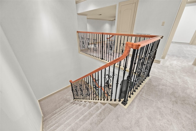 16610 Champagne Falls Ct, Spring, TX 77379 - stairway with carpet flooring and baseboards