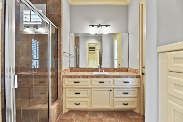 16610 Champagne Falls Ct, Spring, TX 77379 - full bathroom featuring vanity and a shower stall