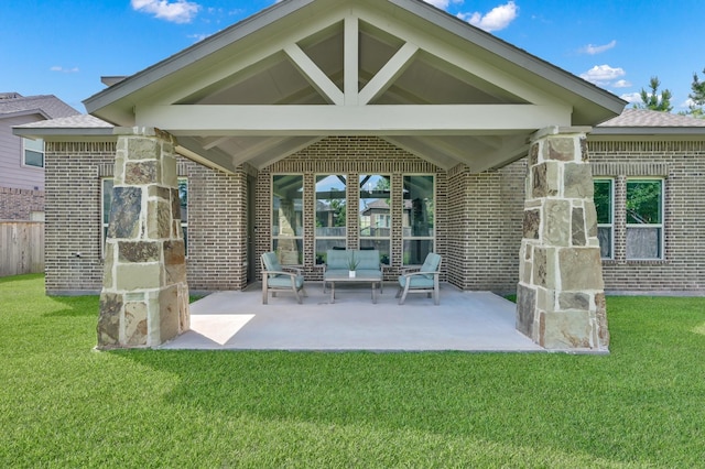 503 Woodsy Pine Ct, Conroe, TX 77304 - view of patio / terrace featuring an outdoor hangout area