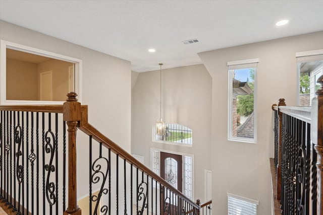 1438 Trace Dr, Houston, TX 77077 - entryway featuring recessed lighting and a chandelier