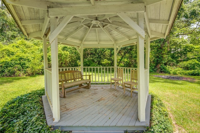 16814 Creeksouth Rd, Houston, TX 77068 - deck with a lawn and a gazebo