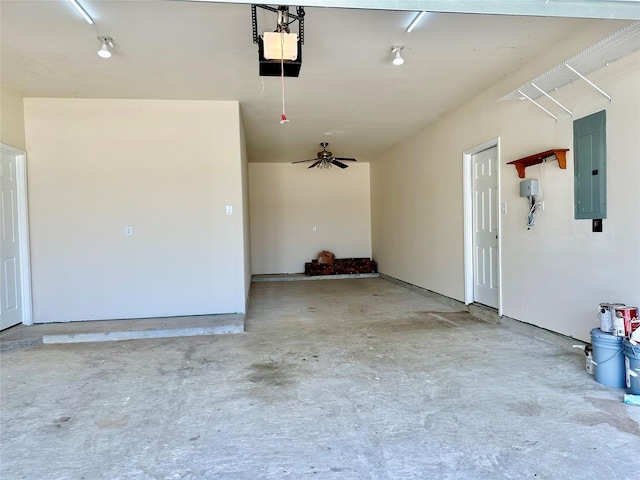9314 Wheatfield Ln, Rosenberg, TX 77469 - garage with electric panel and a garage door opener
