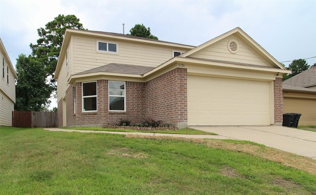 16726 Warbler Dr, Conroe, TX 77385 - traditional-style home with brick siding, driveway, and an attached garage