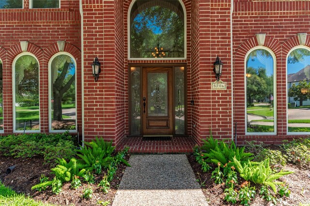 5706 Amber Queen Ct, Houston, TX 77041 - view of exterior entry with brick siding