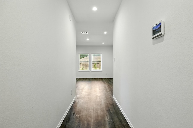 40518 Crisp Beech St, Magnolia, TX 77354 - corridor with dark wood-style floors, recessed lighting, and baseboards