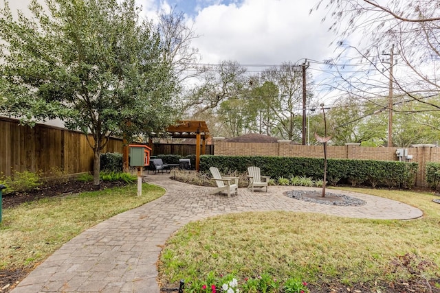 5726 Brancott Way, Houston, TX 77096 - view of yard with a patio area