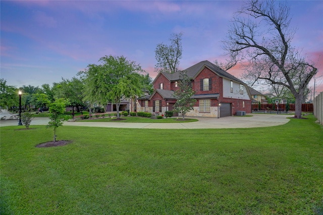 5402 Bending Branch Dr, Missouri City, TX 77459 - view of front facade featuring brick siding, concrete driveway, and a garage
