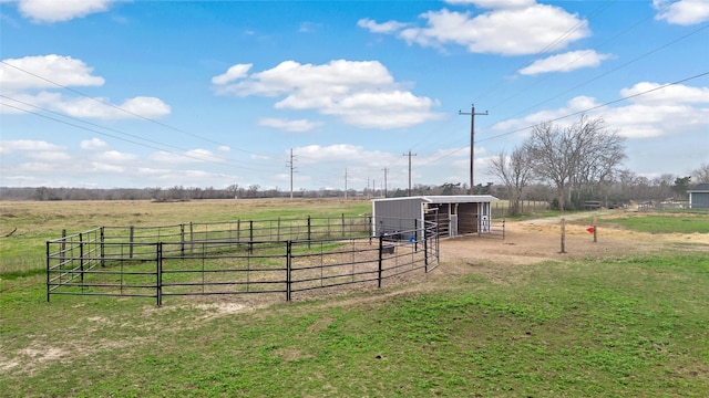 12078 County Road 175, Iola, TX 77861 - view of yard with an exterior structure, a rural view, and an outbuilding