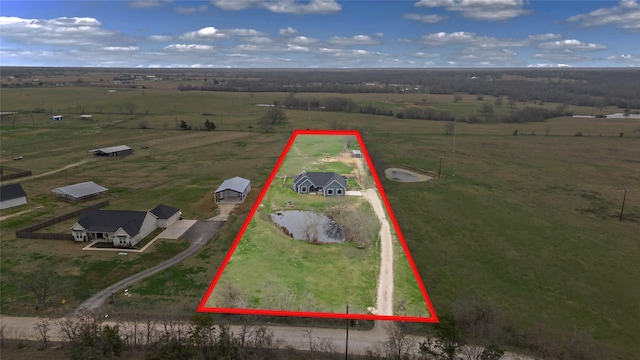 12078 County Road 175, Iola, TX 77861 - aerial view of sparsely populated area with property parcel outlined