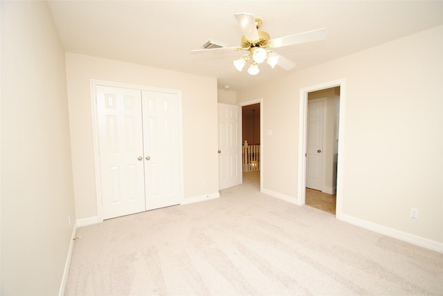 1902 Rosebay Ct, Sugar Land, TX 77479 - unfurnished bedroom featuring carpet floors, baseboards, a closet, and ceiling fan