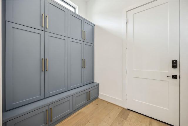 1913 Ebony Ln, Houston, TX 77018 - mudroom featuring light wood finished floors and baseboards