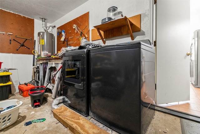 13755 Shirebrook Dr N, Sugar Land, TX 77498 - washroom with separate washer and dryer and gas water heater