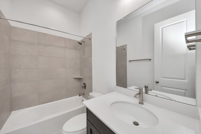 21111 Flowerhorn Dr, Cypress, TX 77433 - full bathroom featuring shower / washtub combination, toilet, and vanity