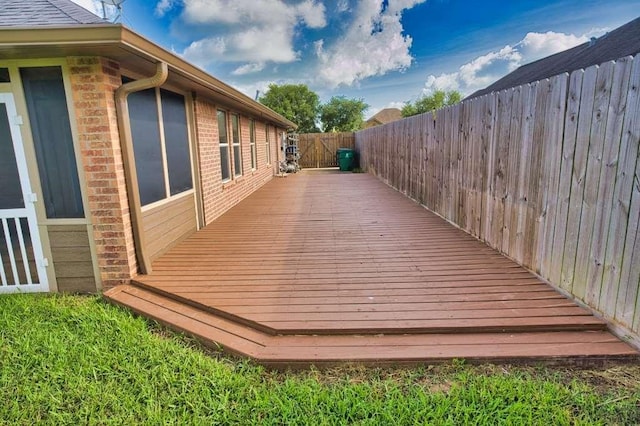 107 Brazos Ct, Richwood, TX 77531 - wooden deck featuring a fenced backyard