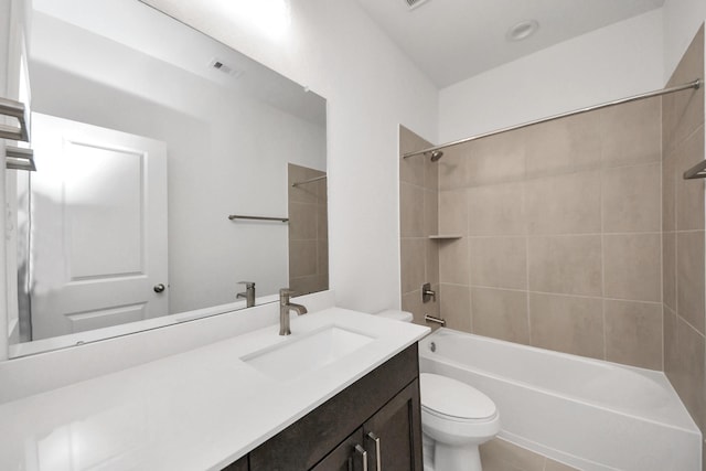 21130 Flowerhorn Dr, Cypress, TX 77433 - full bathroom with toilet, vanity, and shower / bathtub combination