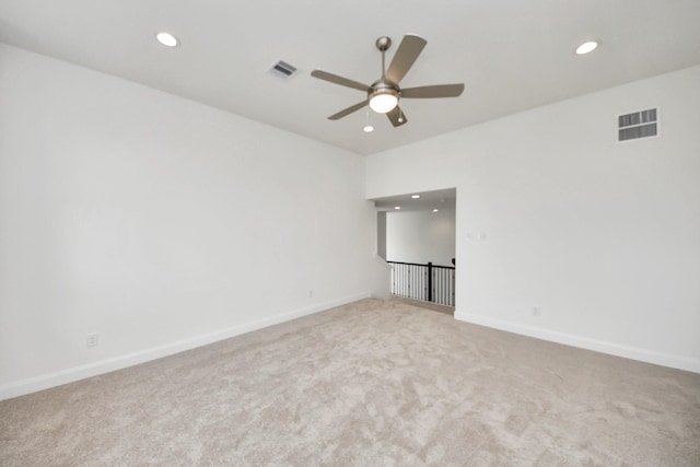 21130 Flowerhorn Dr, Cypress, TX 77433 - empty room with ceiling fan, recessed lighting, carpet, and baseboards