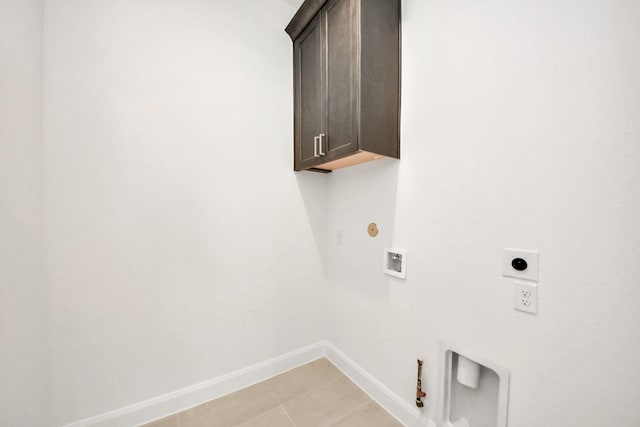 21130 Flowerhorn Dr, Cypress, TX 77433 - washroom featuring gas dryer hookup, hookup for an electric dryer, cabinet space, baseboards, and washer hookup