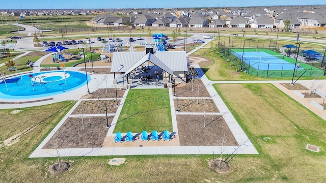 21130 Flowerhorn Dr, Cypress, TX 77433 - aerial view of residential area with a recreational park