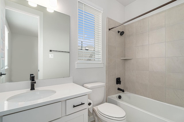 1930 Pueblo Nuevo Path, Houston, TX 77077 - full bath featuring toilet, vanity, shower / washtub combination, and plenty of natural light