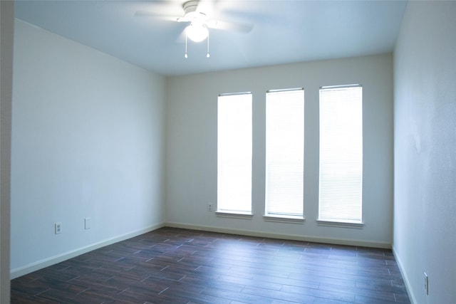 3911 Cypress Lake Dr, Spring, TX 77388 - spare room featuring a ceiling fan, healthy amount of natural light, and dark wood finished floors