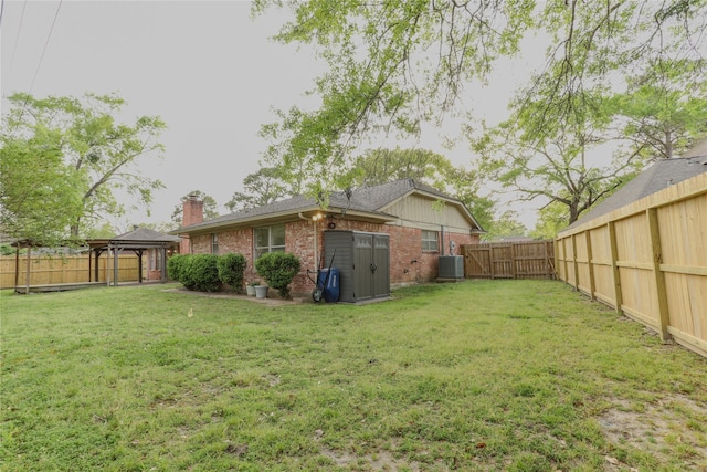 3911 Cypress Lake Dr, Spring, TX 77388 - view of yard featuring a gazebo, cooling unit, and a gate