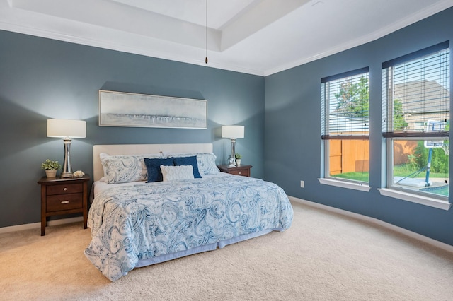 4726 Ashley Hope Dr, Katy, TX 77494 - carpeted bedroom featuring crown molding and baseboards