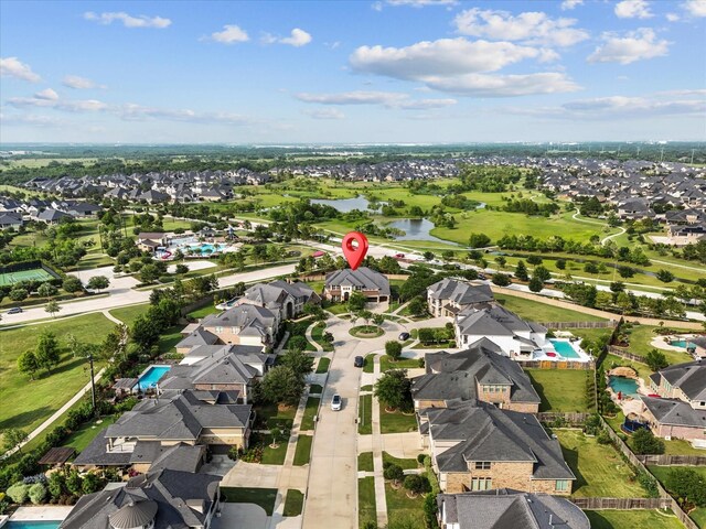 3435 Limestone Sky Ct, Houston, TX 77059 - aerial view of property and surrounding area with nearby suburban area and a nearby body of water