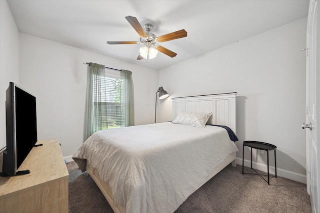 2020 Millbridge Spring Ln, Houston, TX 77051 - bedroom with carpet floors, baseboards, and ceiling fan