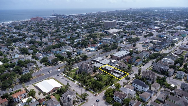 1726 Broadway Unit 19, Galveston, TX 77550 - aerial overview of property's location with property boundaries highlighted and a nearby body of water