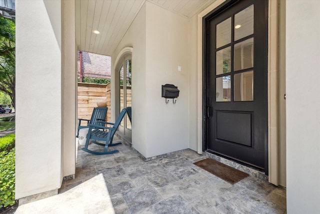6021 Fordham St, West University Place, TX 77005 - doorway to property featuring stucco siding