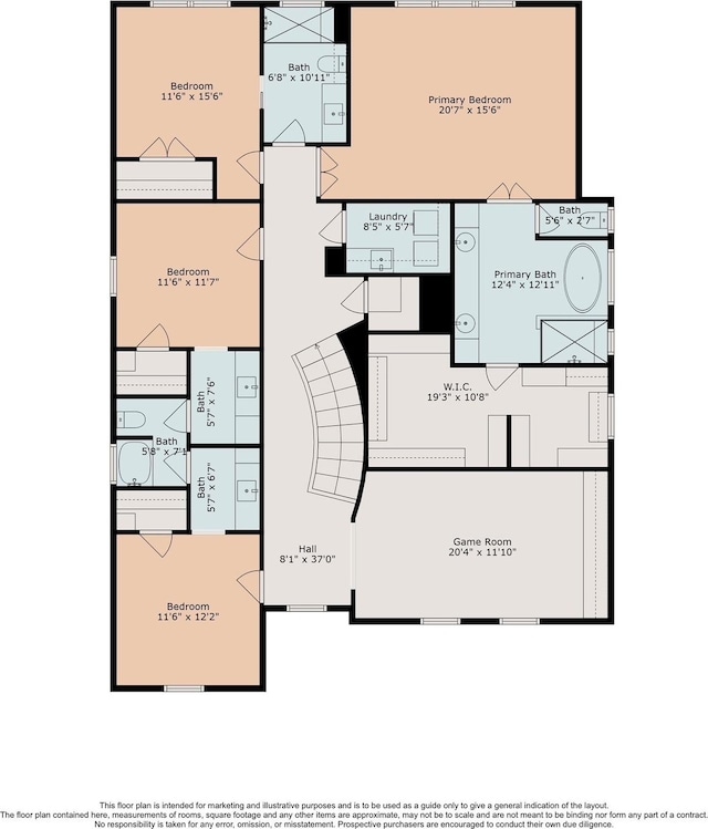 6021 Fordham St, West University Place, TX 77005 - floor plan / room layout