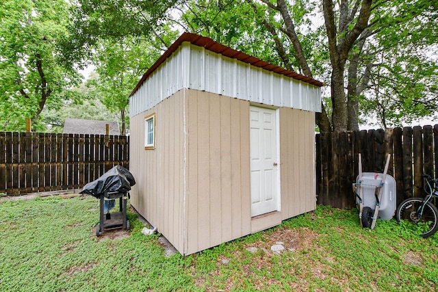 15115 Monrad Dr, Houston, TX 77053 - view of shed featuring a fenced backyard