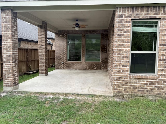 7814 Charter Hill Dr, Magnolia, TX 77354 - view of patio featuring ceiling fan
