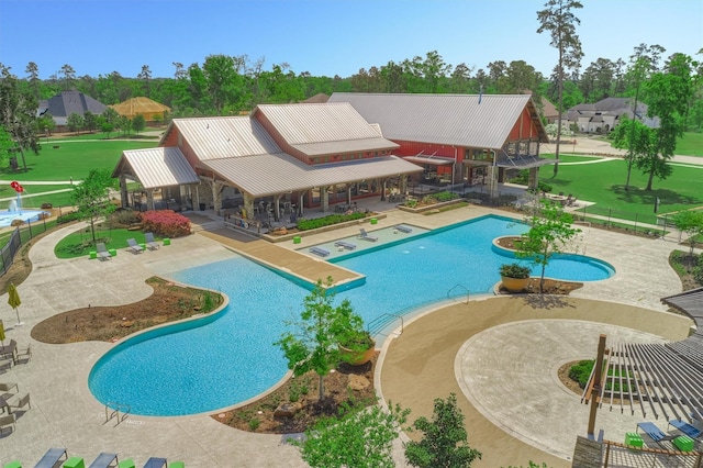 7814 Charter Hill Dr, Magnolia, TX 77354 - community pool featuring a patio area