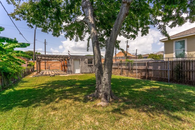 1523 22nd St, Galveston, TX 77550 - view of yard featuring a pergola